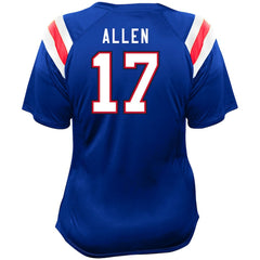 Josh Allen Buffalo Bills Women's Plus Size Name & Number Raglan Lace V-Neck T-Shirt Royal