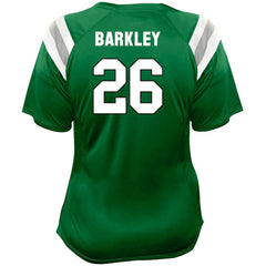 Saquon Barkley Philadelphia Eagles Women's Plus Size Name & Number Raglan Lace V-Neck T-Shirt Kelly Green