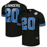 Barry Sanders Detroit Lions Big & Tall Mesh Player Name & Number Shirt Black