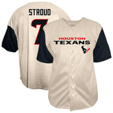 C.J. Stroud Houston Texans Big & Tall Baseball Button-Up Shirt Cream