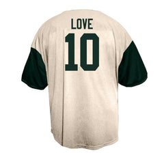 Jordan Love Green Bay Packers Big & Tall Baseball Button-Up Shirt Cream
