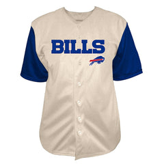 Josh Allen Buffalo Bills Big & Tall Baseball Button-Up Shirt Cream