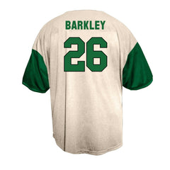 Saquon Barkley Philadelphia Eagles Big & Tall Baseball Button-Up Shirt Cream