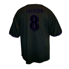 Lamar Jackson Baltimore Ravens Big & Tall Baseball Button-Up Shirt Black
