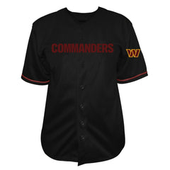 Jayden Daniels Washington Commanders Big & Tall Baseball Button-Up Shirt Black