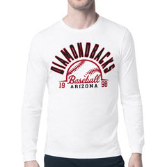 Arizona Diamondbacks Starter Half Ball Team Graphic Long Sleeve T-Shirt - White T-shirts