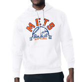 New York Mets Starter Half Ball Team Graphic Pullover Hoodie - White Hoodies