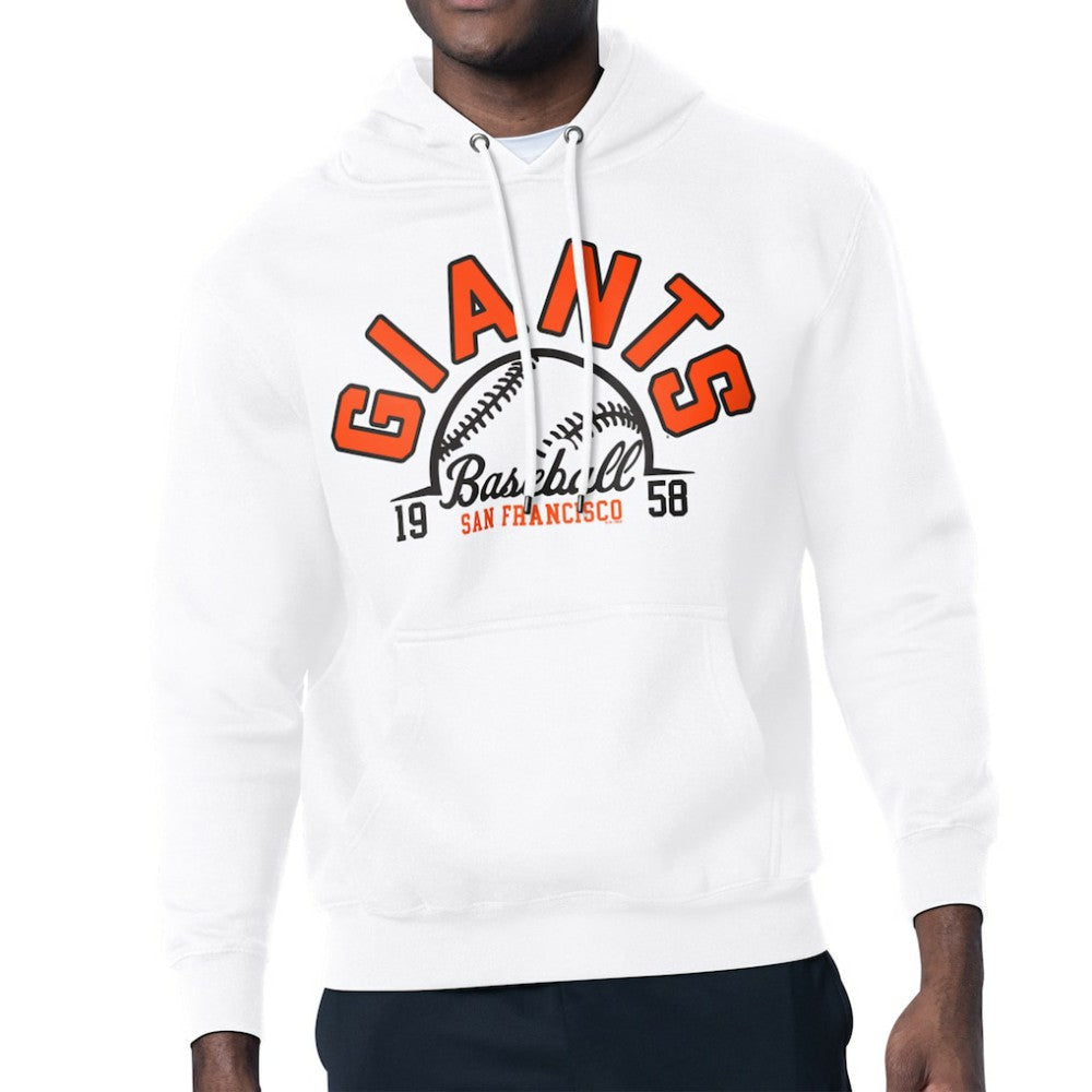 San Francisco Giants Starter Half Ball Team Graphic Pullover Hoodie - White Hoodies
