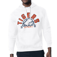 Detroit Tigers Starter Half Ball Team Graphic Pullover Hoodie - White Hoodies