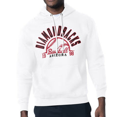 Arizona Diamondbacks Starter Half Ball Team Graphic Pullover Hoodie - White Hoodies