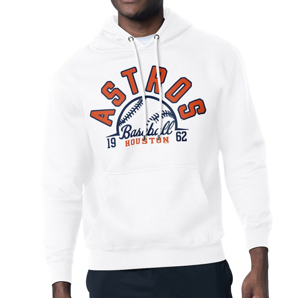 Houston Astros Starter Half Ball Team Graphic Pullover Hoodie - White Hoodies
