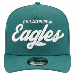 Philadelphia Eagles New Era Local Play A-Frame 9FIFTY Snapback Hat Midnight Green