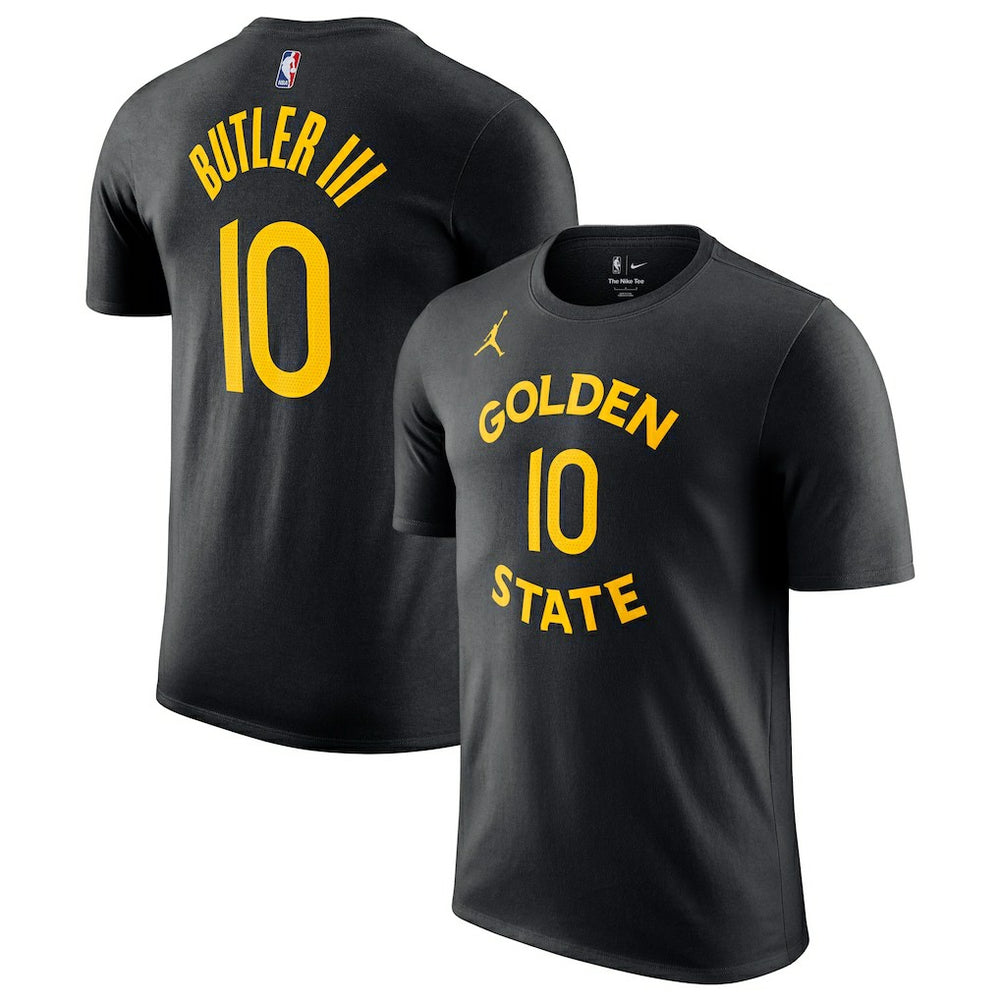 Jimmy Butler III Golden State Warriors Jordan Brand Statement Edition Name & Number T-Shirt Black