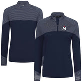 Minnesota Twins Levelwear Women's Classic Stripes Insignia 2.0 Raglan Quarter-Zip Top - Navy Tops