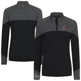 Arizona Diamondbacks Levelwear Women's Classic Stripes Insignia 2.0 Raglan Quarter-Zip Top - Black Tops