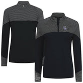 Colorado Rockies Levelwear Women's Classic Stripes Insignia 2.0 Raglan Quarter-Zip Top - Black Tops