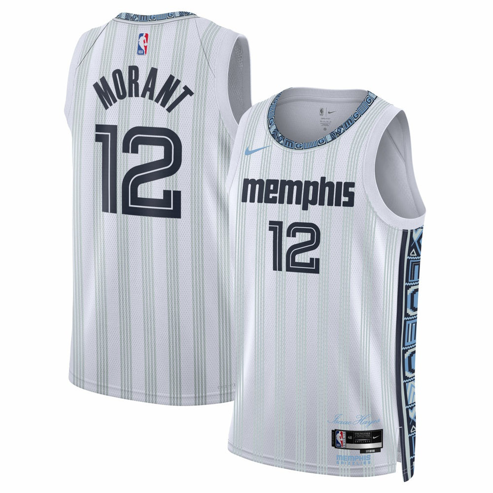NBA Ja Morant Memphis Grizzlies Unisex 2025/26 Swingman Jersey - White - City Edition
