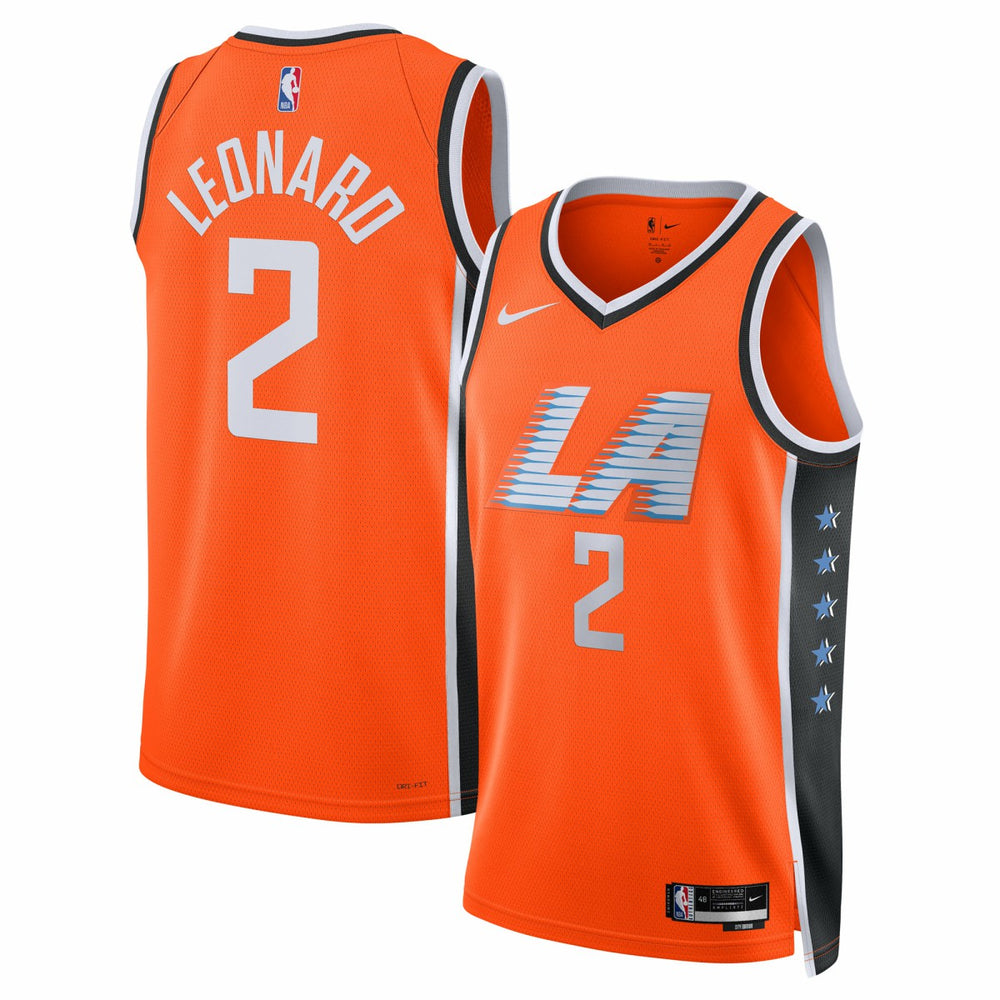 NBA Kawhi Leonard LA Clippers Unisex 2025/26 Swingman Jersey - Orange - City Edition