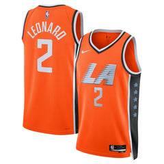 NBA Kawhi Leonard LA Clippers Unisex 2025/26 Swingman Jersey - Orange - City Edition