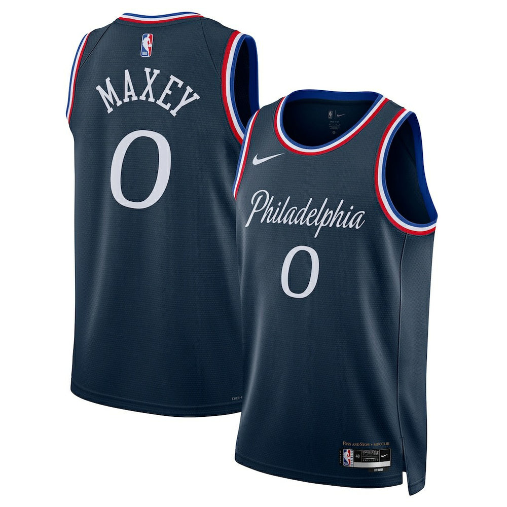NBA Tyrese Maxey Philadelphia 76ers Unisex 2025/26 Swingman Jersey - Navy - City Edition