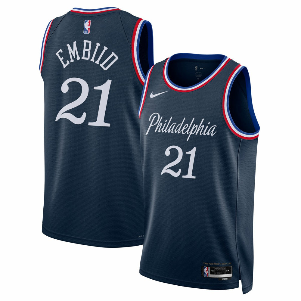 NBA Joel Embiid Philadelphia 76ers Unisex 2025/26 Swingman Jersey - Navy - City Edition