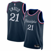 Joel Embiid Philadelphia 76ers Unisex 2025/26 Swingman Jersey Navy City Edition