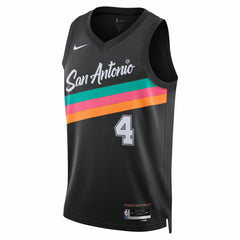 NBA De'Aaron Fox San Antonio Spurs Unisex 2025/26 Swingman Jersey - Black - City Edition