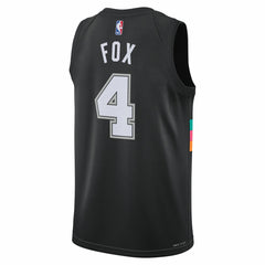 NBA De'Aaron Fox San Antonio Spurs Unisex 2025/26 Swingman Jersey - Black - City Edition