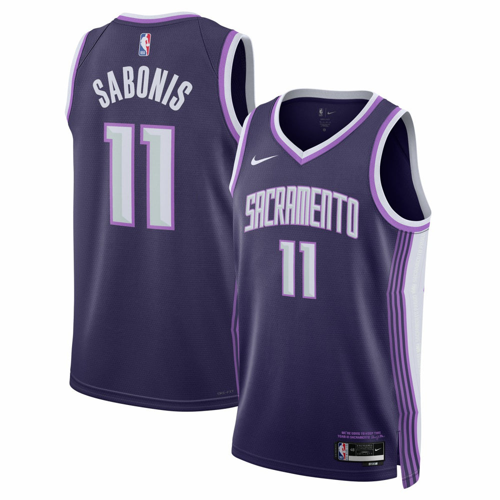 NBA Domantas Sabonis Sacramento Kings Unisex 2025/26 Swingman Jersey - Purple - City Edition