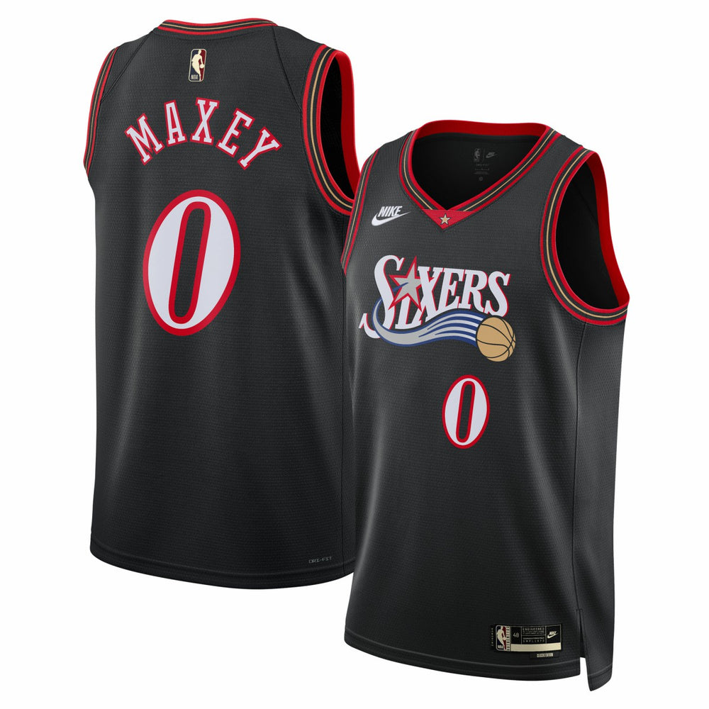 NBA Tyrese Maxey Philadelphia 76ers Unisex Swingman Jersey - Classic Edition - Black