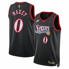 Tyrese Maxey Philadelphia 76ers Unisex Swingman Jersey Classic Edition Black