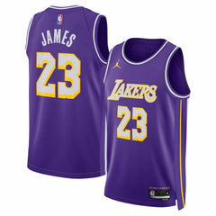 NBA LeBron James Los Angeles Lakers Jordan Brand Unisex Swingman Jersey - Statement Edition - Purple outlet