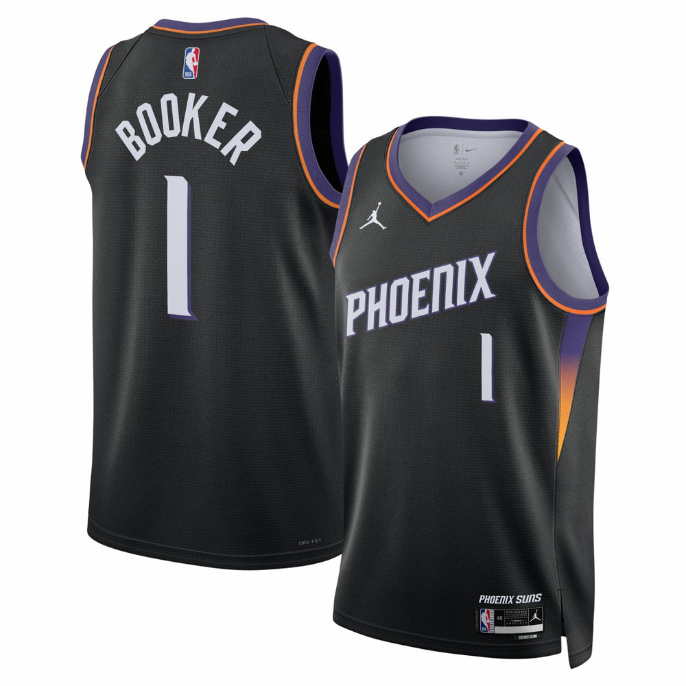 NBA Devin Booker Phoenix Suns Jordan Brand Unisex Swingman Jersey - Statement Edition - Black on sale