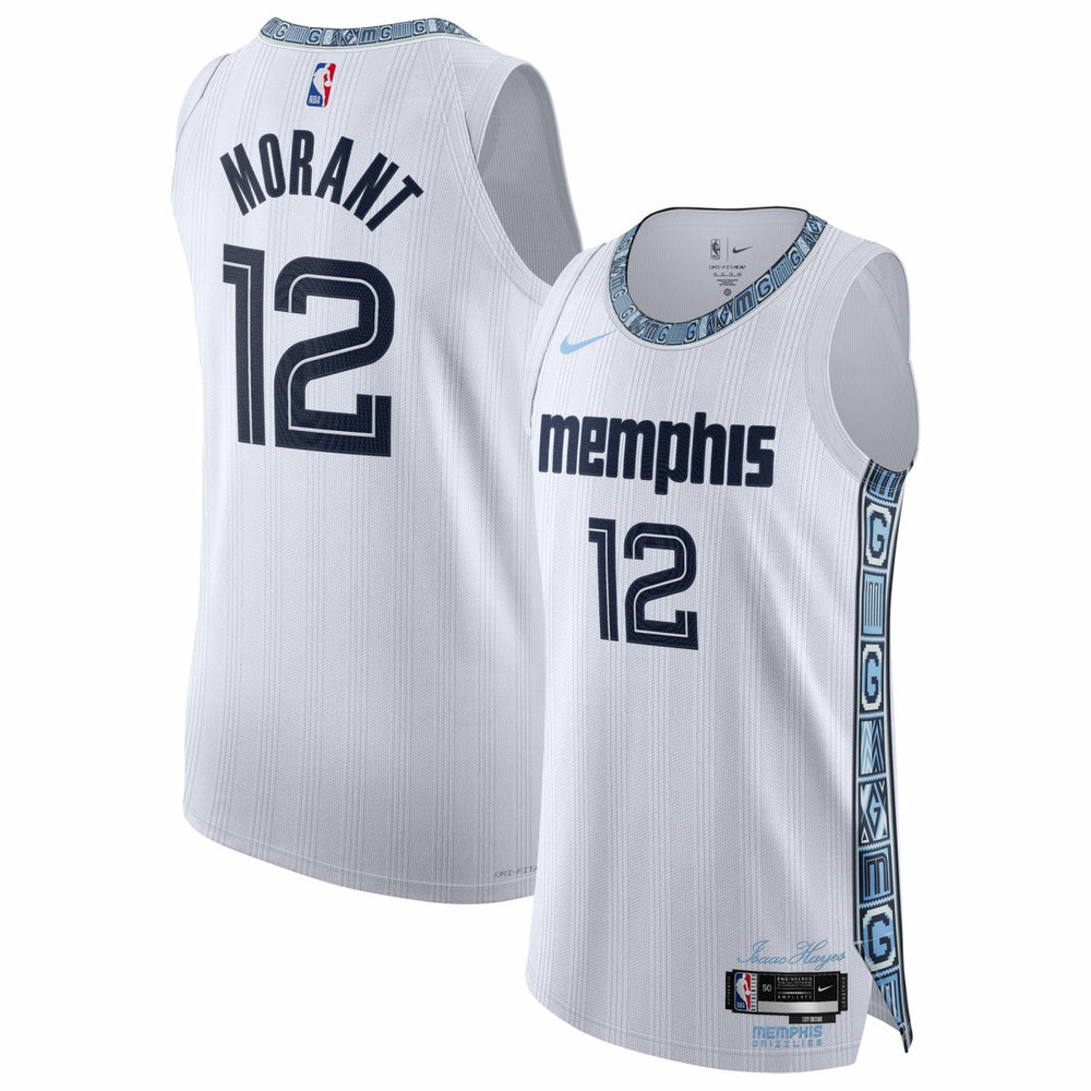 NBA Ja Morant Memphis Grizzlies Unisex 2025/26 Authentic Jersey - City Edition - White