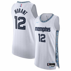 NBA Ja Morant Memphis Grizzlies Unisex 2025/26 Authentic Jersey - City Edition - White