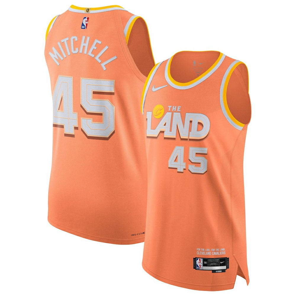 NBA Donovan Mitchell Cleveland Cavaliers Unisex 2025/26 Authentic Jersey sale - City Editi- Orange
