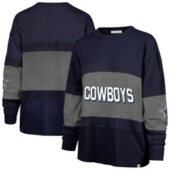 Dallas Cowboys '47 Women's Breezyway Archive Long Sleeve T-Shirt Navy