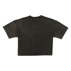 Dallas Cowboys New Era Women's Boxy Cropped Sport Night Mineral Wash T-Shirt Black