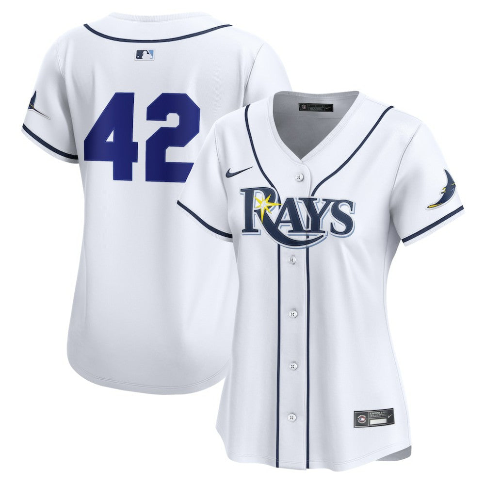 MLB Tampa Bay Rays Nike Home 2025 Jackie Robinson Day Limited Jersey?¨C White