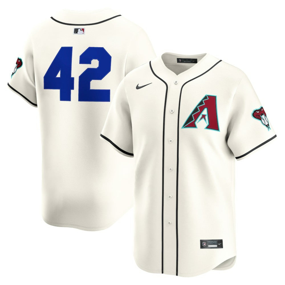 MLB Arizona Diamondbacks Nike Home 2025 Jackie Robinson Day Limited Jersey?¨C Cream