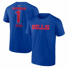 Buffalo Bills #1 Dad Jersey T-Shirt Royal