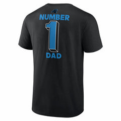 Carolina Panthers #1 Dad Jersey T-Shirt Black