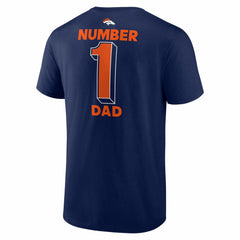 Denver Broncos #1 Dad Jersey T-Shirt Navy