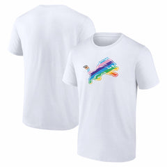 Detroit Lions Logo Pride T-Shirt White