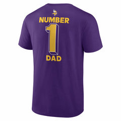 Minnesota Vikings #1 Dad Jersey T-Shirt Purple