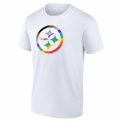 Pittsburgh Steelers Logo Pride T-Shirt White