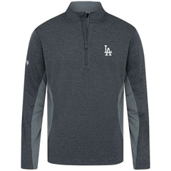 Los Angeles Dodgers Levelwear Waffle Insignia 2.0 Quarter-Zip Pullover - Heather Black Pullover