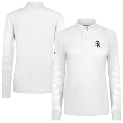 San Diego Padres Levelwear Women's Power Insignia 2.0 Quarter-Zip Pullover Top - White Pullover