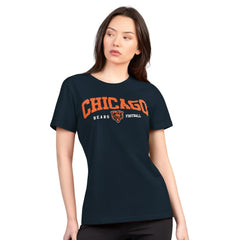 Chicago Bears G-III 4Her by Carl Banks Women's Super-Slim Lightweight Winning Crew T-Shirt Navy