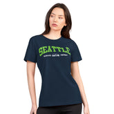 Seattle Seahawks G-III 4Her by Carl Banks Women's Super-Slim Lightweight Winning Crew T-Shirt Navy